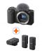 Фотоапарат Sony - ZV-E10, черен + Микрофон Sony ECM-W3 - 1t