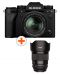 Фотоапарат Fujifilm - X-T5, 18-55mm, Black + Обектив Viltrox - AF, 75mm, f/1.2, за Fuji X-mount - 1t
