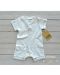 Бебешко гащеризонче с къс ръкав For Babies -  Охлювче с точки, 1-3 месеца - 1t