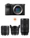 Фотоапарат Sony - Alpha A6700, Black + Обектив Sony - E, 15mm, f/1.4 G + Обектив Sony - E PZ, 10-20mm, f/4 G + Обектив Sony - E, 70-350mm, f/4.5-6.3 G OSS - 1t