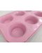 Форма за печене на 6 броя мъфини Morello - Pink, 26.5 х 18.5 cm, розовa - 3t