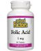 Folic Acid, 90 таблетки, Natural Factors - 1t