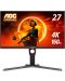 Гейминг монитор AOC - U27G3X/BK, 27'', 160Hz, 1 ms, IPS, черен - 1t