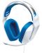 Гейминг слушалки Logitech - G335, бели/сини - 1t