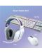 Гейминг слушалки Logitech - G733, безжични, бели - 9t