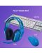 Гейминг слушалки Logitech - G733, безжични, сини - 9t