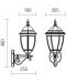 Градински фенер Smarter - Sevilla 9604, IP44, E27, 1x42W, антично черен - 2t