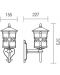 Градински фенер Smarter - Tirol 9259, IP23, E27, 1x42W, антично черен - 3t