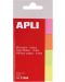 Хартиени индекси Apli - 4 неонови цвята,  20 х 50 mm - 1t
