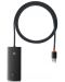 Хъб Baseus - Lite Series, 5 порта, USB-A, 1m, черен - 1t