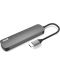 USB хъб Next One - Essentials Multiport, 6 порта, USB-C, сив - 7t