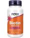 Хранителна добавка Now - Biotin, 5000 mcg, 60 растителни капсули - 1t
