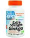 Extra Strength Ginkgo, 120 mg, 120 капсули, Doctor's Best - 1t