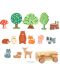 Игрален комплект Orange Tree Toys - Горски животни с количка - 3t