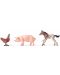 Игрален комплект Woody - Дървена ферма с животни и хора - 3t