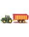 Метална количка Siku Agriculture - Трактор с ремарке John Deere, 1:50 - 1t