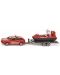 Метална количка Siku Super - Автомобил Porsche Cayenne с ремарке и ховъркрафт, 1:55 - 1t