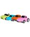 Игрален комплект GT - Инерционни колички, зелена, розова, оранжева и синя - 1t