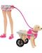 Игрален комплект Barbie - Барби с кученца и куче в инвалидна количка - 5t