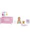 Игрален комплект Barbie Skipper - Барби детегледачка с лилави кичурии потник с пеперудка  - 3t