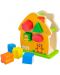 Игрален комплект Acool Toy - Дървена къщичка с животни, сортер - 1t