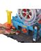 Игрален комплект Mattel Hot Wheels - Mодерен градски център за гуми  - 2t