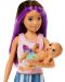 Игрален комплект Barbie Skipper - Барби детегледачка с лилави кичурии потник с пеперудка  - 5t