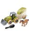 Игрален комплект Ocie - Farm Truck, Сглобяем трактор с ремарке и кон - 2t