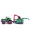 Метална количка Siku Agriculture - Трактор с дробилка за дърва - 1t