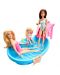 Игрален комплект Mattel Barbie - Барби с басейн и водна пързалка - 5t