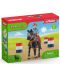 Игрален комплект Schleich Farm World - Момиче каубой с варели - 1t