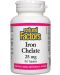 Iron Chelate, 25 mg, 90 таблетки, Natural Factors - 1t