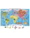 Детска магнитна игра Janod - Карта на света, на английски език - 3t