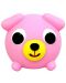 Пищяща гумена играчка Sankyo Toys - Jabber Ball, кученце, розово - 3t