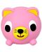 Пищяща гумена играчка Sankyo Toys - Jabber Ball, коте, розово - 3t