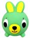 Пищяща гумена играчка Sankyo Toys - Jabber Ball, зайче, зелено - 3t