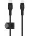 Кабел Belkin - Boost Charge, USB-C/Lightning, Braided silicone, 2 m, черен - 2t