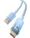 Кабел Baseus - Explorer CATS010503, USB-A/USB-C, 2 m, син - 4t