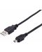 Кабел Vivanco - 45207, USB-A/Mini USB, 0.75 m, черен - 1t