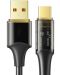 Кабел Xmart - Amber, USB-A/USB-C, 1.2 m, черен - 1t