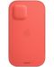 Калъф Apple - Leather Sleeve MagSafe, iPhone 12/12 Pro, Pink Citrus - 1t