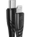 Кабел Xmart - MFi, Lightning/USB-C, 1.2m, черен - 3t