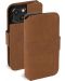 Калъф Krusell - Leather Wallet, iPhone 13 mini, кафяв - 1t