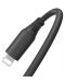 Кабел Tellur - Silicone, USB-C/Lightning, 1 m, черен - 3t
