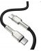 Кабел Baseus - Cafule, USB-C/USB-C, 1 m, черен/сребрист - 2t