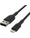 Кабел Belkin - CAA001bt1MBK, Lightning/USB-A, 1 m, черен - 2t