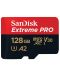 Карта памет SanDisk - Extreme PRO, 128GB, microSDXC, Class10 + адаптер - 2t