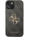 Калъф Guess - PU 4G Metal Logo, iPhone 15 Plus, сив - 1t