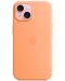 Калъф Apple - Silicone MagSafe, iPhone 15, Orange Sorbet - 4t