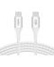 Кабел Belkin - Boost Charge, USB-C/USB-C, 240W, 1 m, бял - 3t